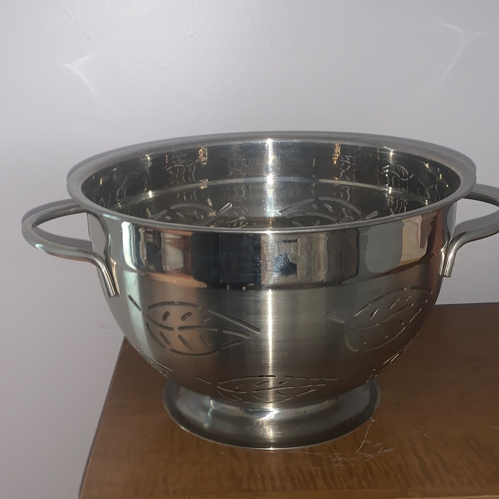 🍂 Good Cook Leaf Pattern Steel Colander
